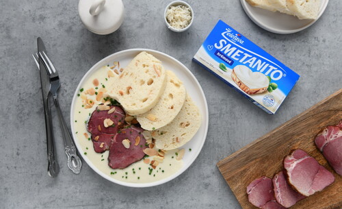 Chodská křenová omáčka s uzeným masem